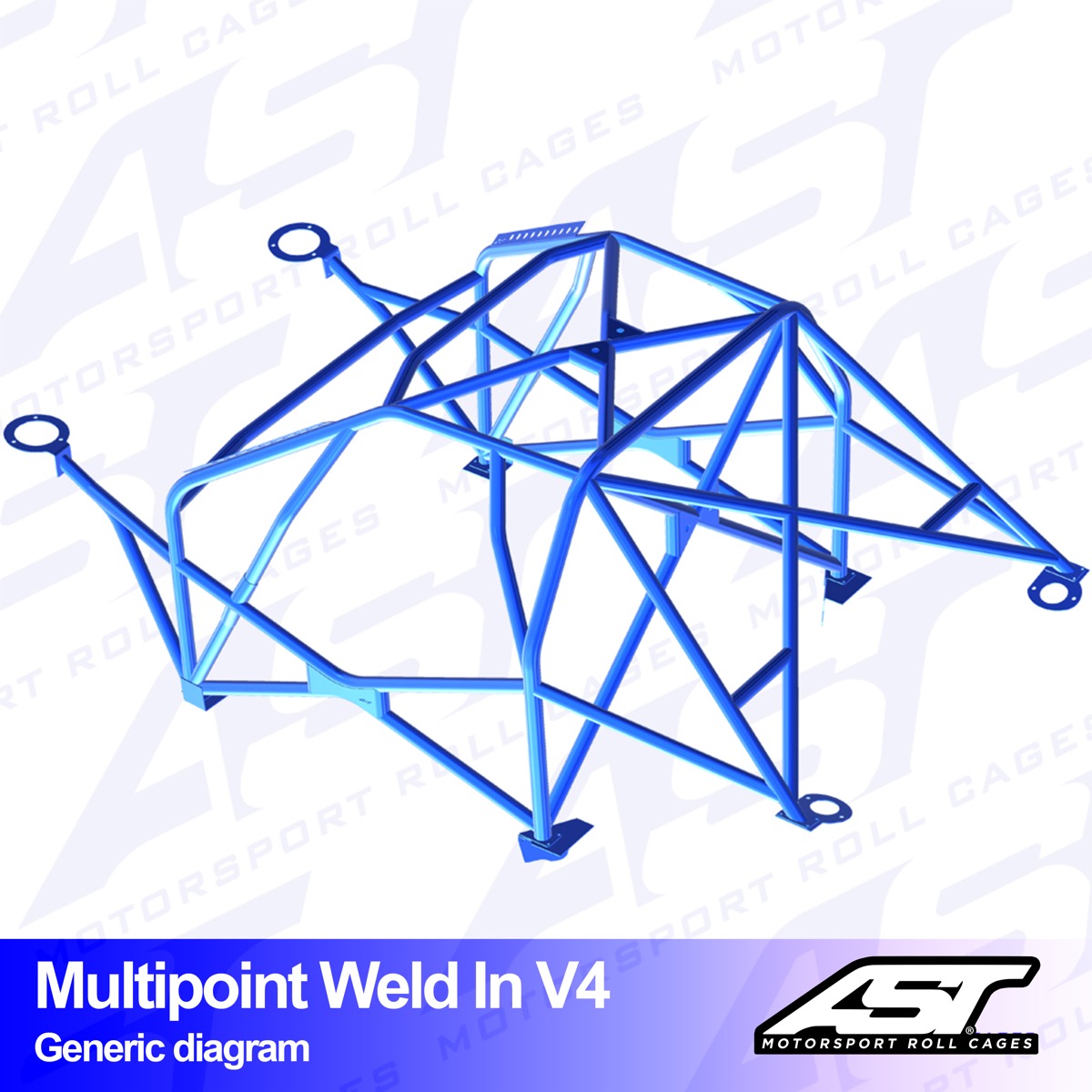 AST Rollcages V4 Einschweißbarer 10-Punkt-Überrollkäfig für Seat Cordoba 6K2 - The Performance Shop | Your #1 Source for Performance Parts