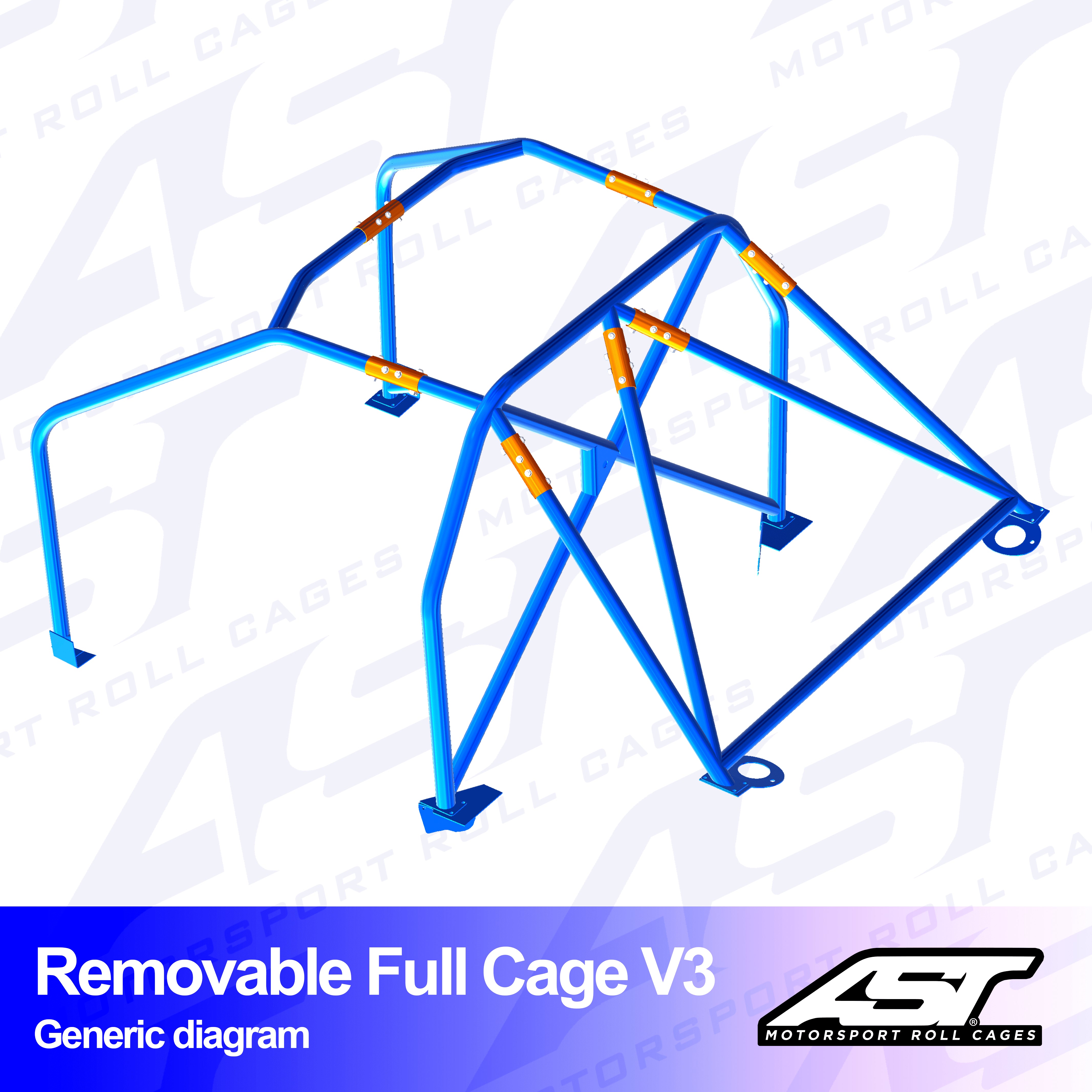 AST Rollcages V3 Abnehmbarer, verschraubter 6-Punkt-Überrollkäfig für Audi A3 8V – 4-Türer, Quattro - The Performance Shop | Your #1 Source for Performance Parts