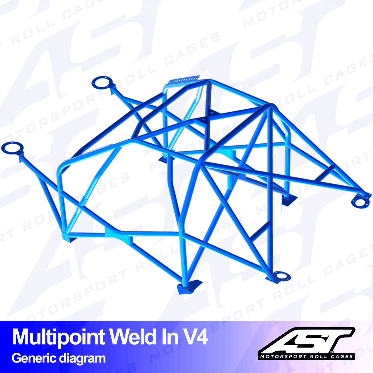 AST Überrollkäfige V4 Einschweißbarer 10-Punkt-Überrollkäfig für VW Golf 4 3-Türer, 4WD - The Performance Shop | Your #1 Source for Performance Parts