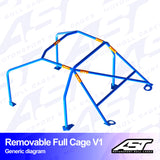 AST Rollcages V1 Abnehmbarer, verschraubter 6-Punkt-Überrollkäfig für Opel Astra G - The Performance Shop | Your #1 Source for Performance Parts