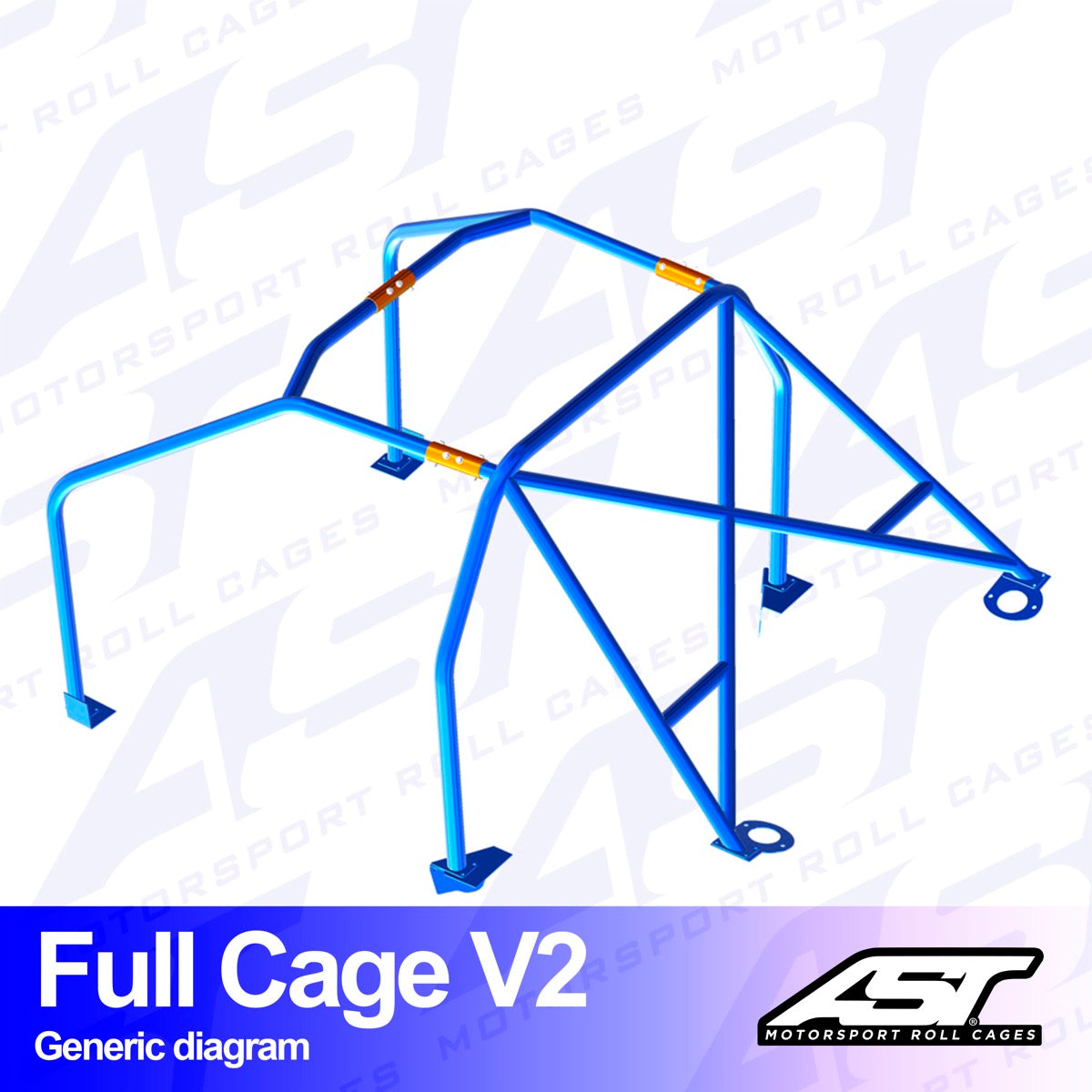 AST Rollcages V2 Bolt-In 6-Punkt-Überrollkäfig für Ford Sierra MK1, 2 & 3 – Coupe (RWD) - The Performance Shop | Your #1 Source for Performance Parts