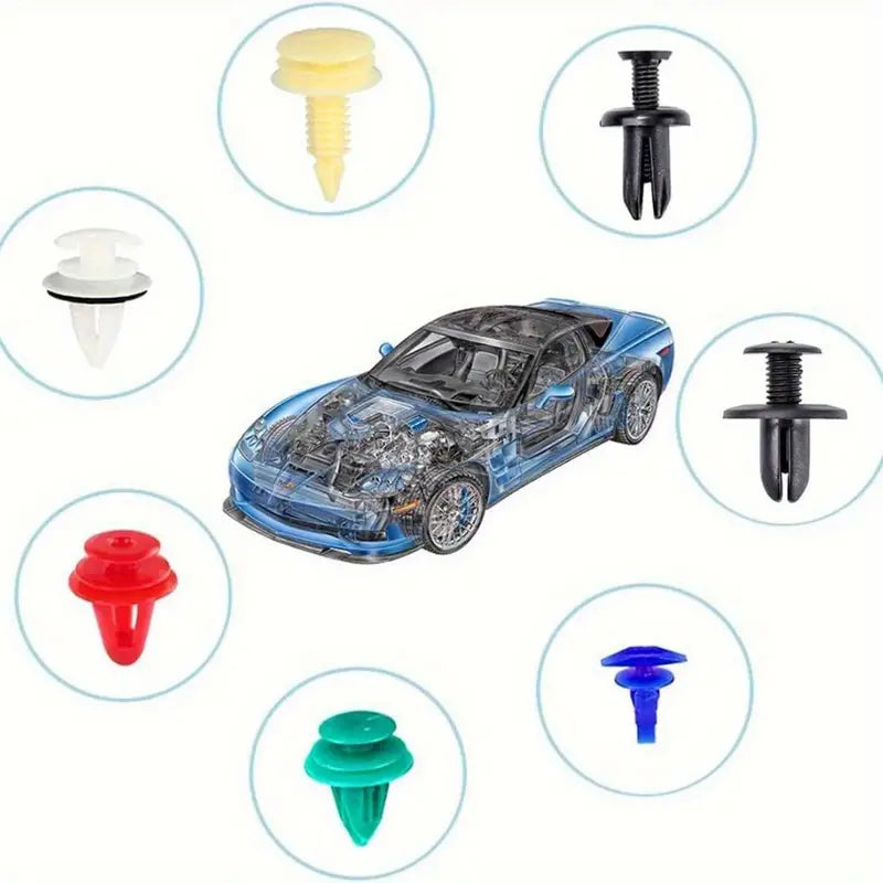 Set aus 925 Stoßstangen-Halteklammern, Nieten und Clipse für Befestigungen – 26 gängigste Größen