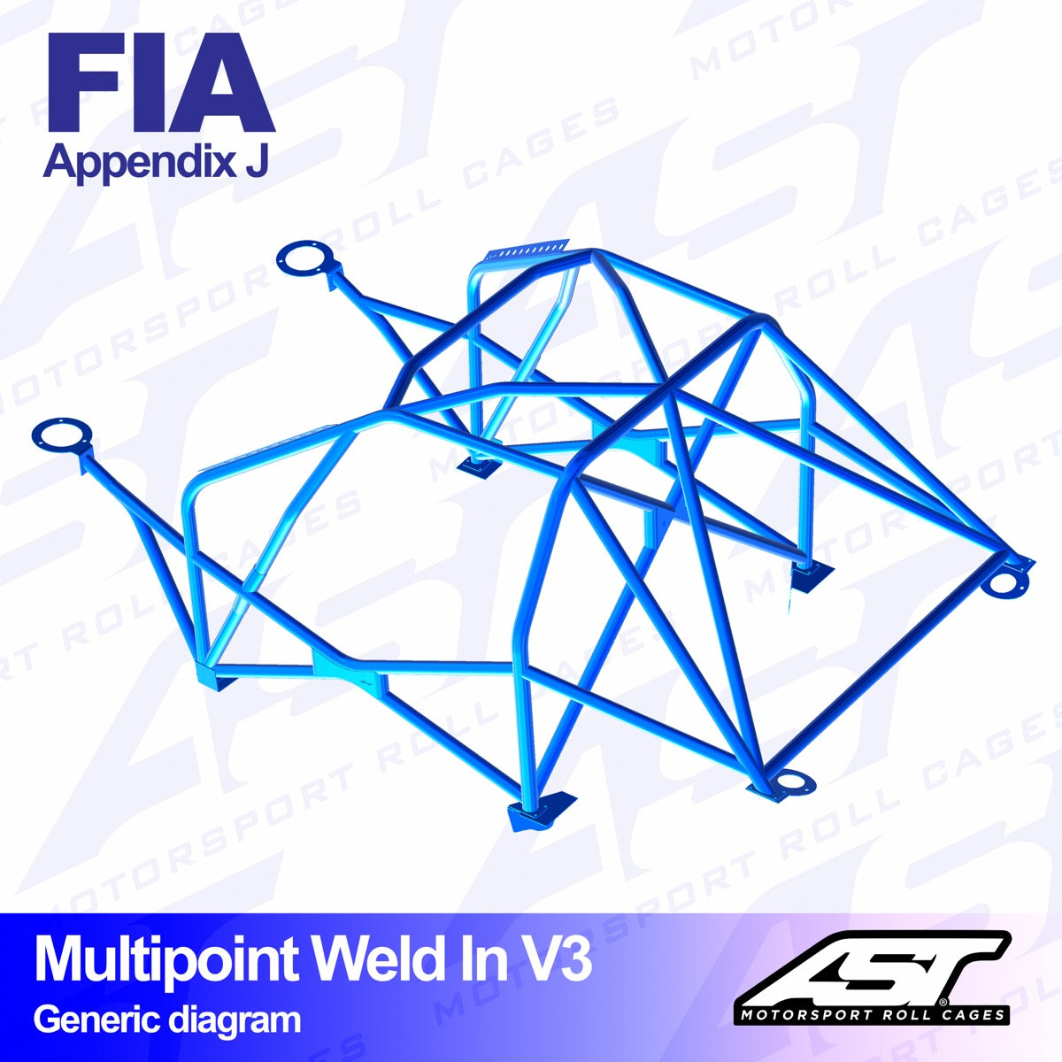 AST Rollcages V3 Einschweißbarer 10-Punkt-Überrollkäfig für Nissan Micra / March K11 – FIA - The Performance Shop | Your #1 Source for Performance Parts