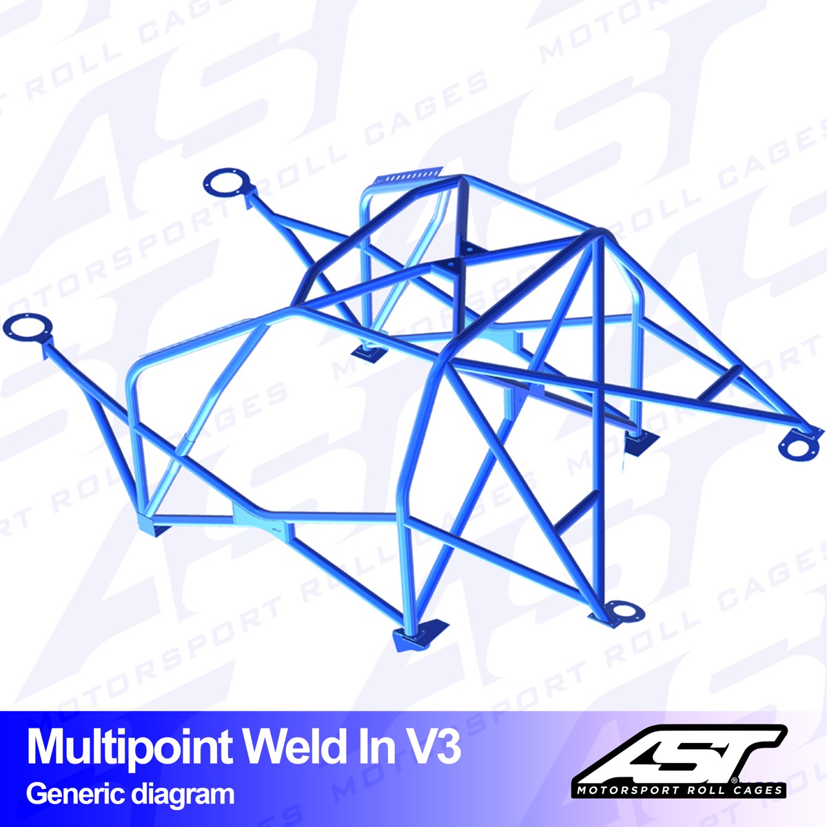 AST Rollcages V3 Einschweißbarer 10-Punkt-Überrollkäfig für Mini Classic - The Performance Shop | Your #1 Source for Performance Parts