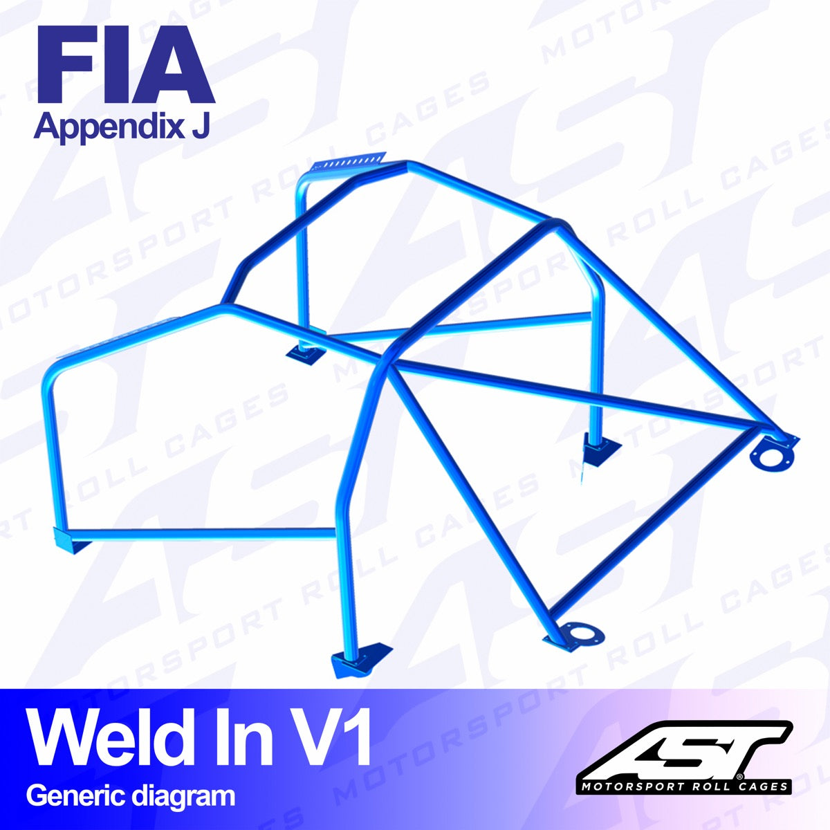 AST Überrollkäfige V1 Einschweißbarer 8-Punkt-Überrollkäfig für Honda Civic AG / AH / AF / AS - FIA - The Performance Shop | Your #1 Source for Performance Parts