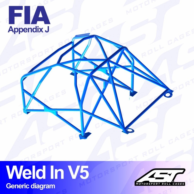 AST Überrollkäfige V5 Einschweißbarer 8-Punkt-Überrollkäfig für VW Polo 6R - FIA - The Performance Shop | Your #1 Source for Performance Parts