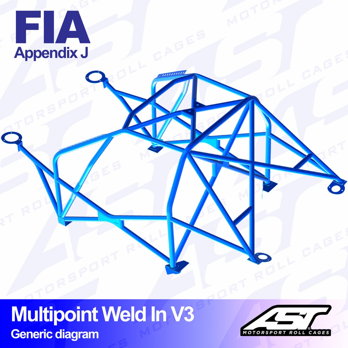 AST Überrollkäfige V3 Einschweißbarer 10-Punkt-Überrollkäfig für Mitsubishi Lancer Evo 2 (II) – FIA - The Performance Shop | Your #1 Source for Performance Parts