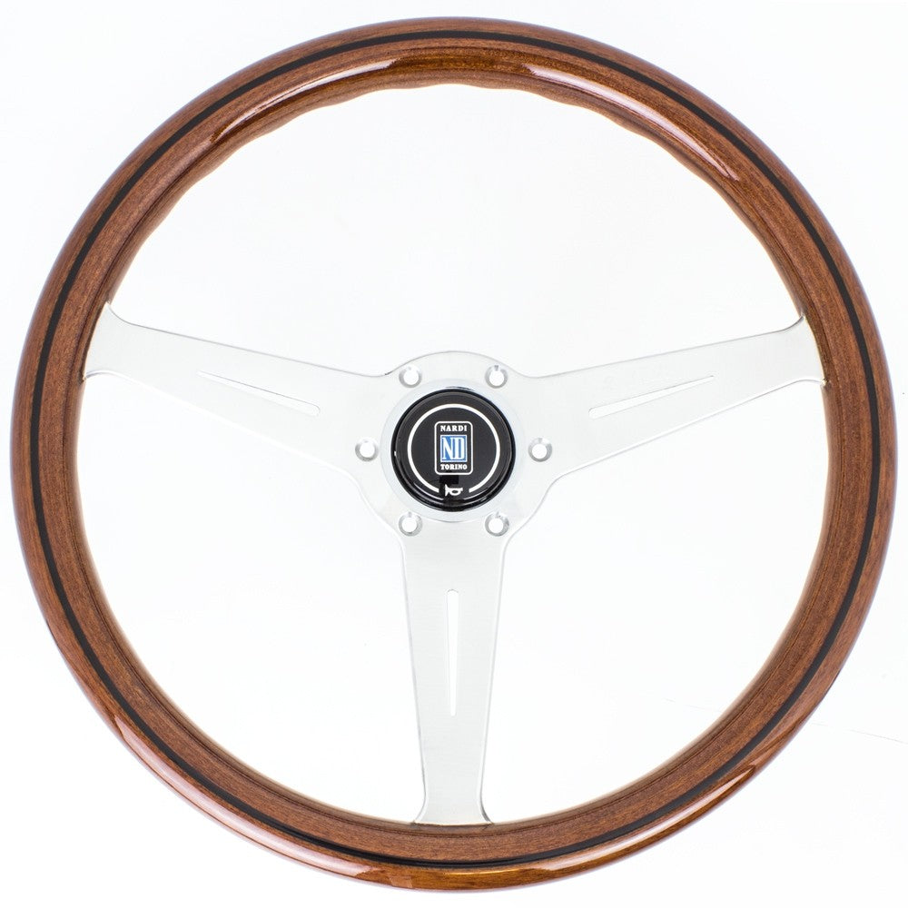 Nardi Classic ND36 Lenkrad, Holz, Schwarz Inlay, Chrome Speichen, 40 mm Schüsselung - The Performance Shop | Your #1 Source for Performance Parts