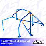 AST Rollcages V2 Abnehmbarer, verschraubter 6-Punkt-Überrollkäfig für Renault Clio 2 - The Performance Shop | Your #1 Source for Performance Parts