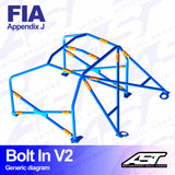 AST Rollcages V2 Bolt-In 6-Punkt-Überrollkäfig für Renault 19 5-Türer – FIA - The Performance Shop | Your #1 Source for Performance Parts