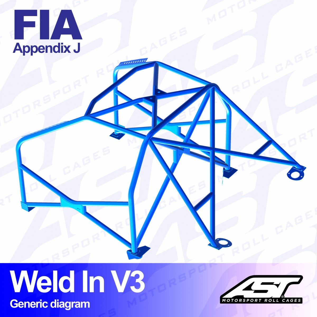 AST Rollcages V3 Einschweißbarer 8-Punkt-Überrollkäfig für Seat Leon 1M – FIA - The Performance Shop | Your #1 Source for Performance Parts