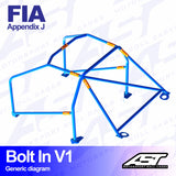 AST Rollcages V1 Bolt-In 6-Punkt-Überrollkäfig für Ford Sierra MK1, 2 & 3 – Coupé (RWD) – FIA - The Performance Shop | Your #1 Source for Performance Parts