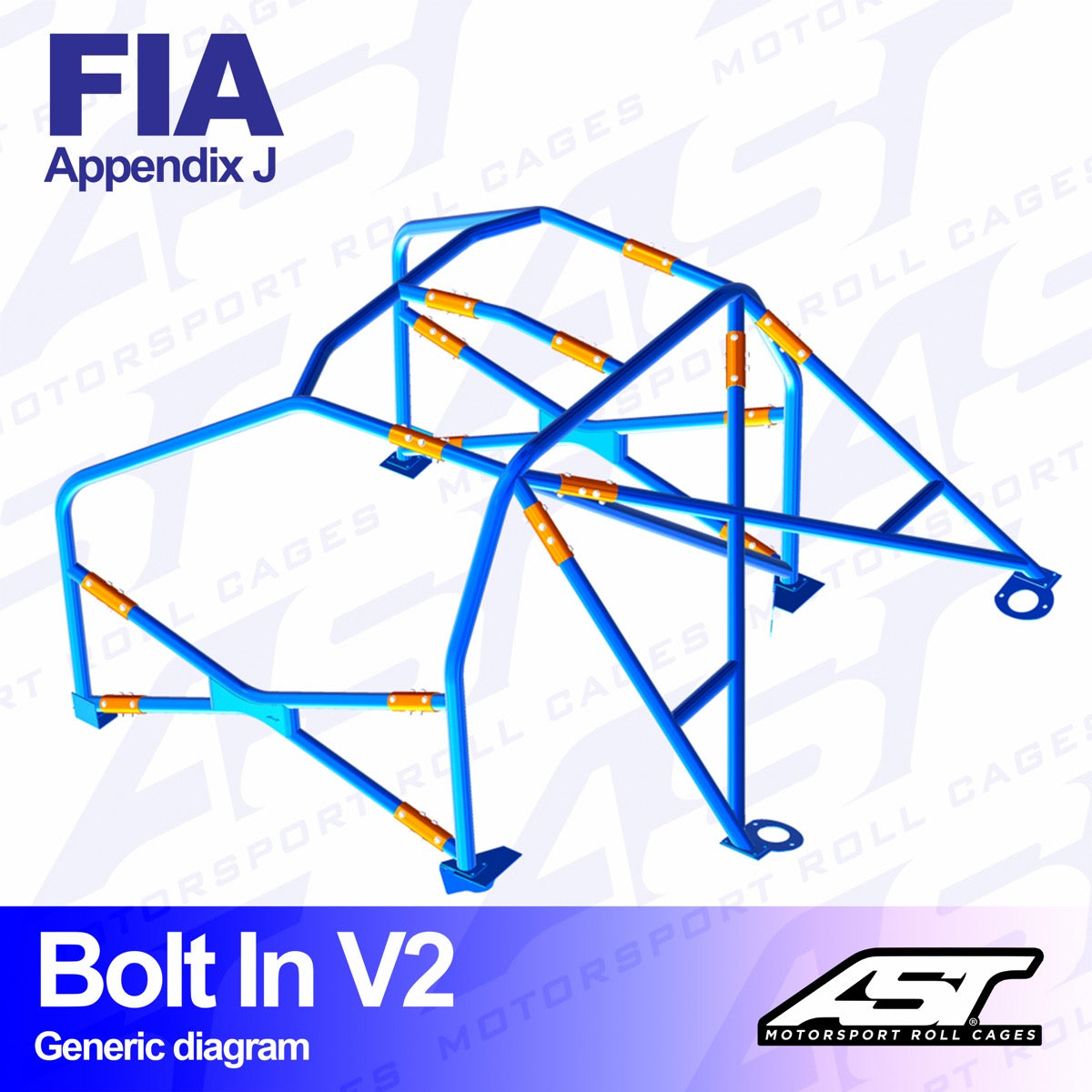 AST Rollcages V2 Bolt-In 6-Punkt-Überrollkäfig für Fiat Cinquecento – FIA - The Performance Shop | Your #1 Source for Performance Parts