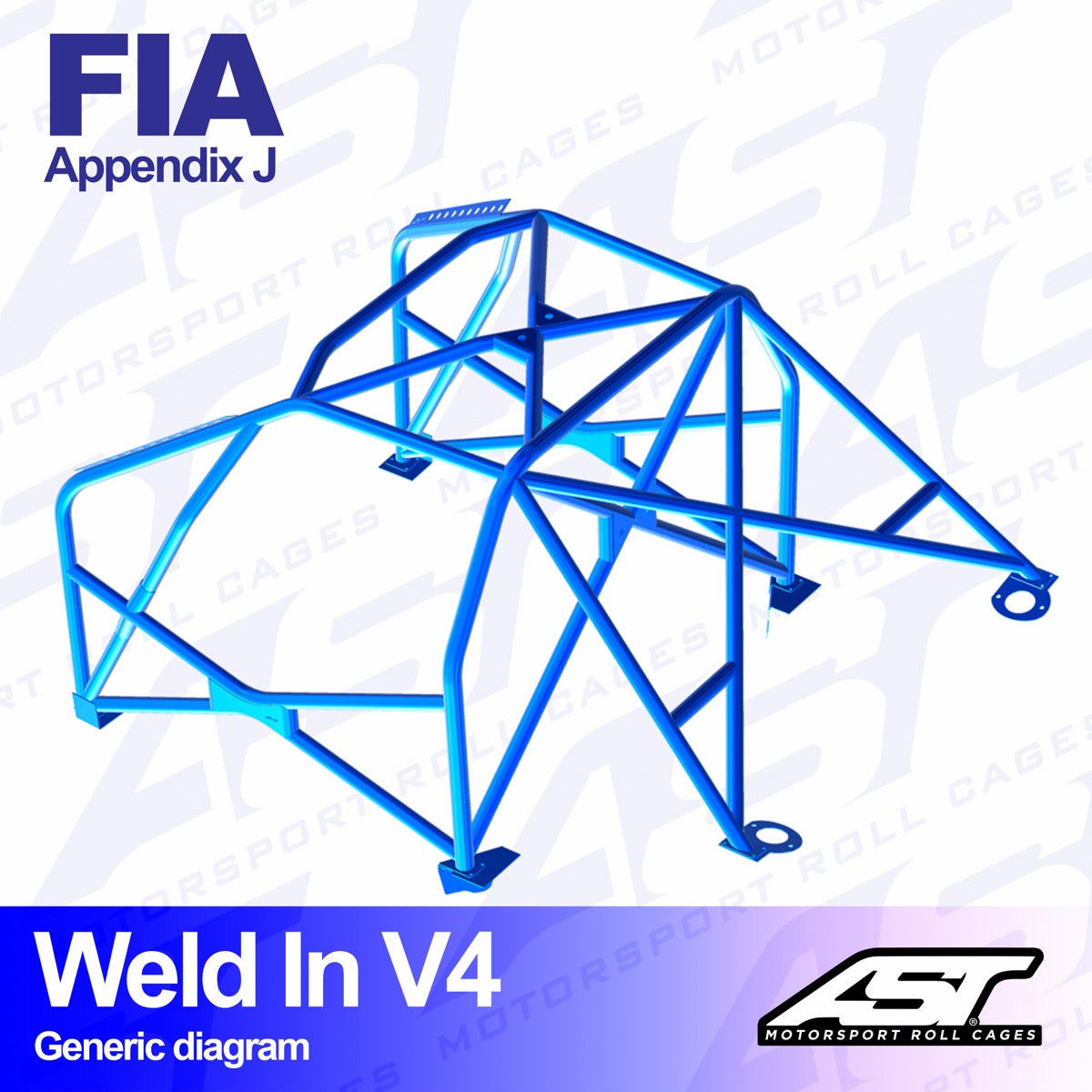 AST Überrollkäfige V4 Einschweißbarer 8-Punkt-Überrollkäfig für VW Polo 6N - FIA - The Performance Shop | Your #1 Source for Performance Parts