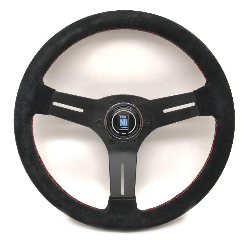 Nardi Competition Lenkrad, Wildleder, Schwarze Speichen, Rote Nähte, 40 mm Schüsselung, Durchmesser 33 cm - The Performance Shop | Your #1 Source for Performance Parts