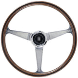 Nardi "Anni 60" steering wheel, wood, chrome spokes, 45 mm dish, diameter 38 cm