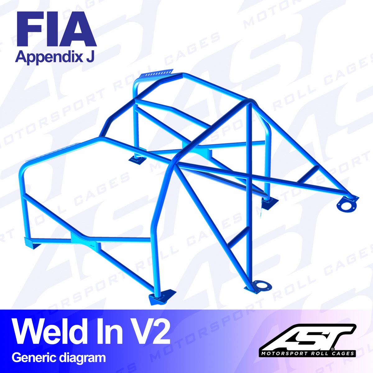 AST Rollcages V2 Einschweißbarer 8-Punkt-Überrollkäfig für Seat Marbella – FIA - The Performance Shop | Your #1 Source for Performance Parts