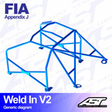 AST Rollcages V2 Einschweißbarer 8-Punkt-Überrollkäfig für Seat Marbella – FIA - The Performance Shop | Your #1 Source for Performance Parts