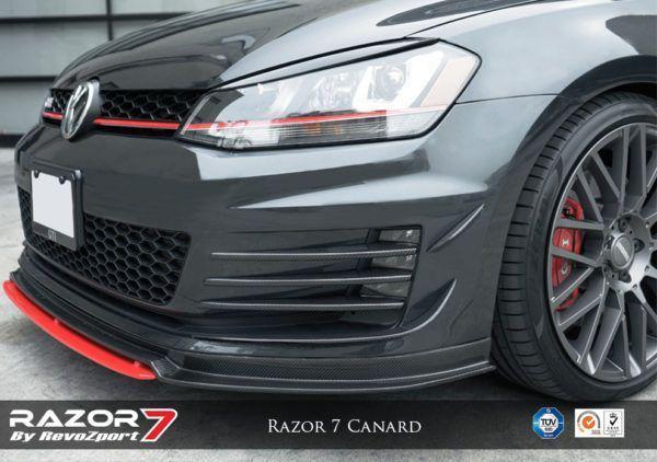 RevoZport Carbon Canards für Volkswagen Golf MK7|Golf 7 GTI|GTD Vorfacelift "Razor 7"