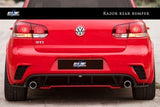 RevoZport Carbon Heck/Stoßstange für Volkswagen Golf MK6|Golf 6 GTI "Razor" GFK mit Carbon Diffusor