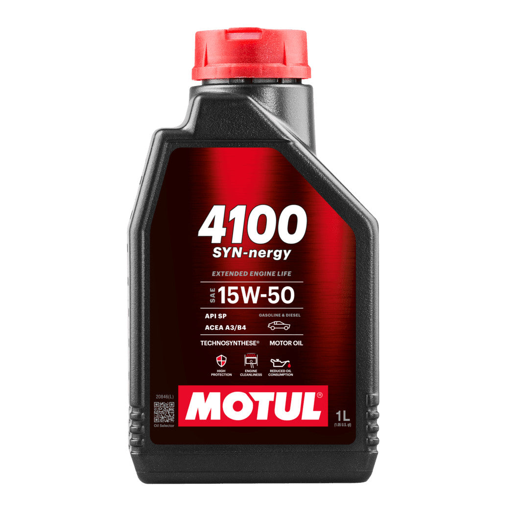 Motul 4100 Syn-nergy 15W50 Motoröl (1L) - The Performance Shop | Your #1 Source for Performance Parts