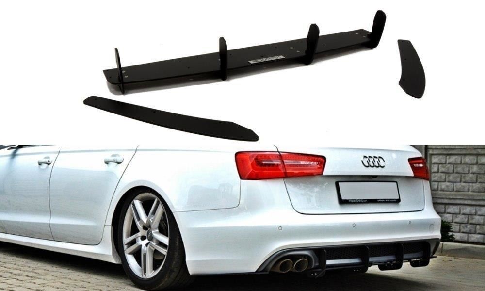 Maxton Design Racing-Diffusor für Audi A6 C7 S-Line schwarz unbearbeitet 1 Doppelendrohr - The Performance Shop | Your #1 Source for Performance Parts