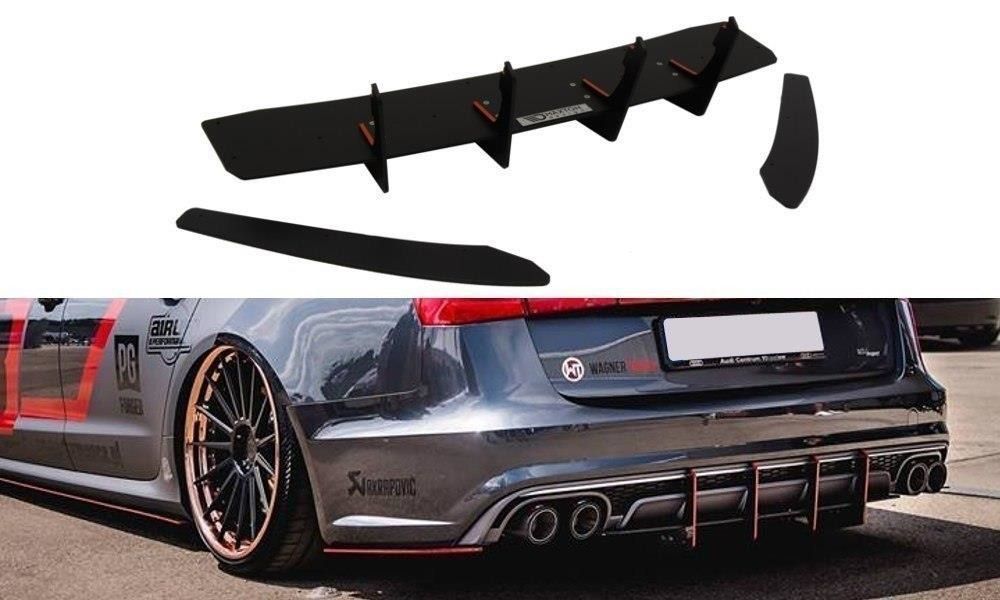 Maxton Design Racing-Diffusor-Erweiterungen für Audi C7 S6 schwarz unbearbeitet - The Performance Shop | Your #1 Source for Performance Parts