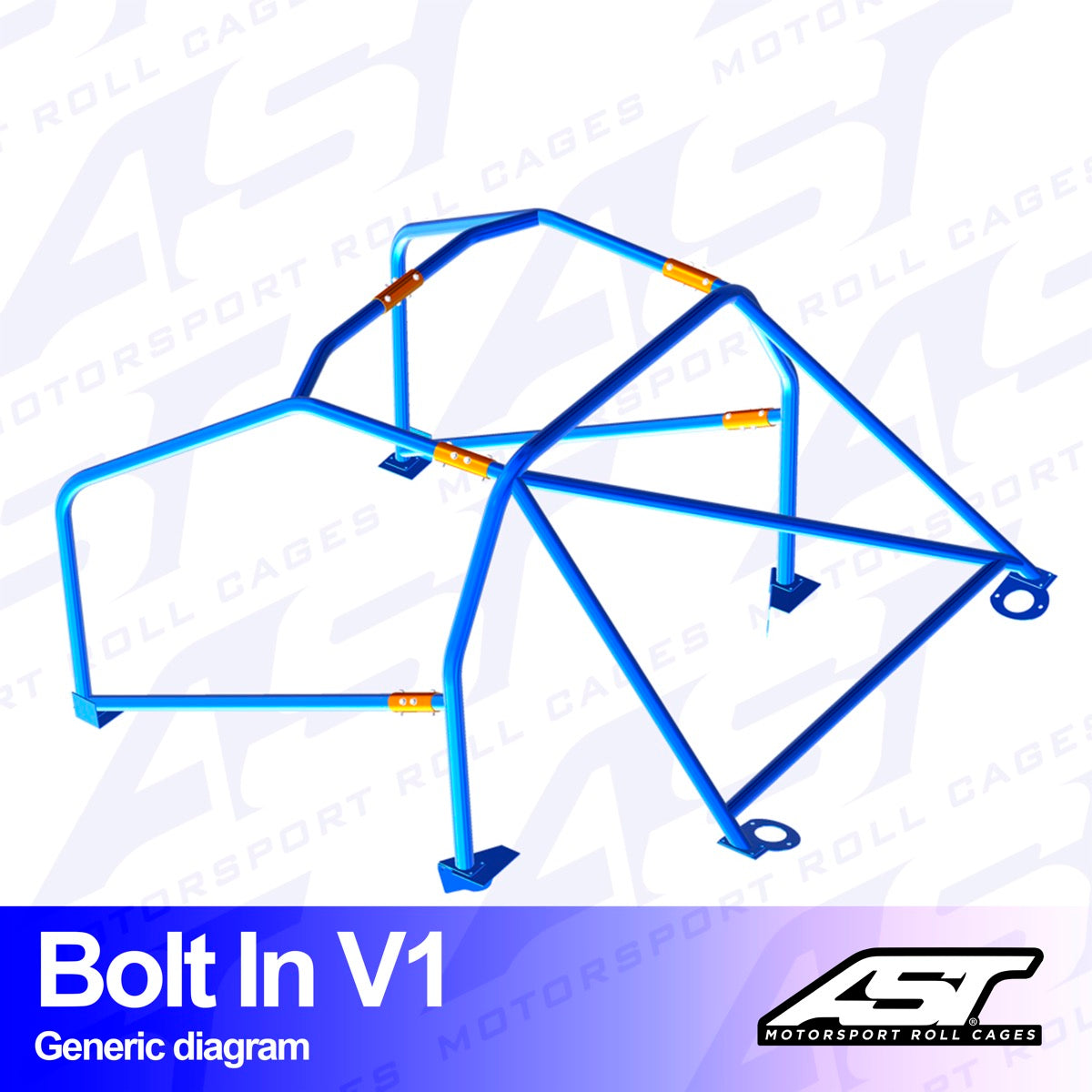 AST Rollcages V1 Bolt-In 6-Punkt-Überrollkäfig für BMW E34 Limousine, RWD – FIA - The Performance Shop | Your #1 Source for Performance Parts