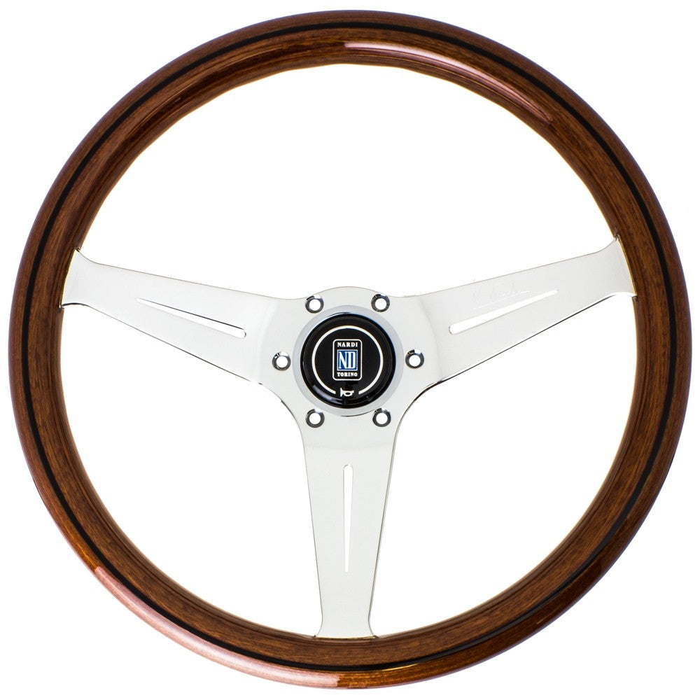 Nardi Deep Corn Lenkrad, Holz, Chrome Speichen, 75 mm Schüsselung, Durchmesser 35 cm - The Performance Shop | Your #1 Source for Performance Parts