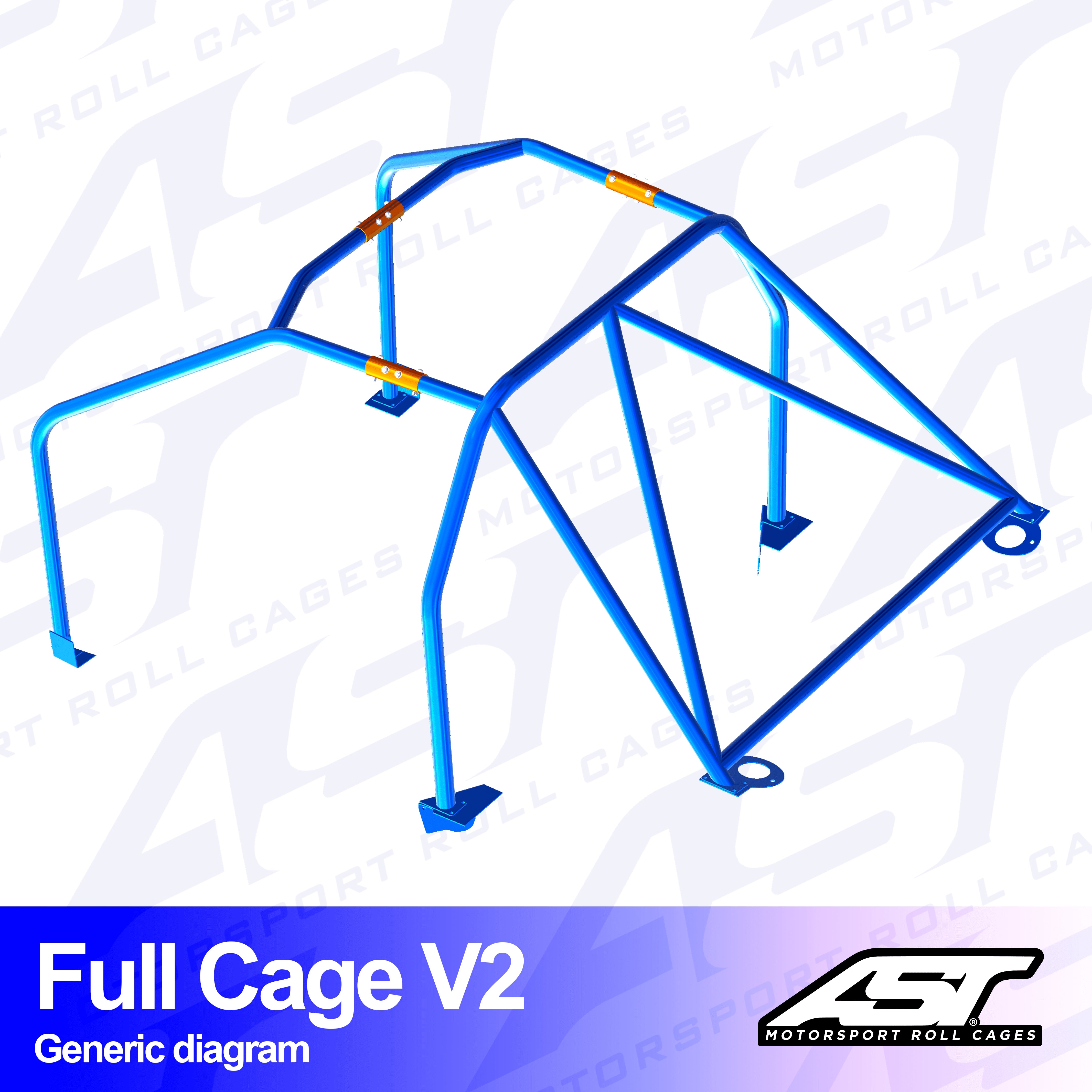 AST Rollcages V2 Bolt-In 6-Punkt-Überrollkäfig für Mazda RX-7 FD - The Performance Shop | Your #1 Source for Performance Parts