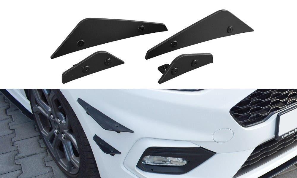 Maxton Design Racing-Canards für Ford Fiesta MK8 ST|ST-Line schwarz unbearbeitet - The Performance Shop | Your #1 Source for Performance Parts