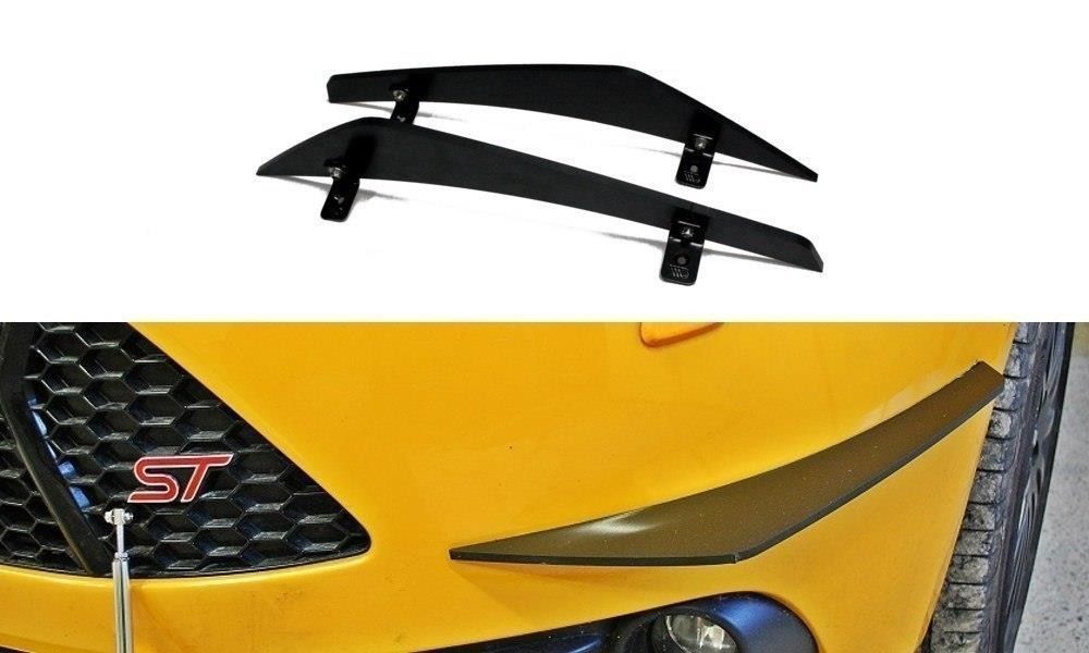 Maxton Design Racing-Canards für Ford Focus MK3 ST schwarz unbearbeitet - The Performance Shop | Your #1 Source for Performance Parts