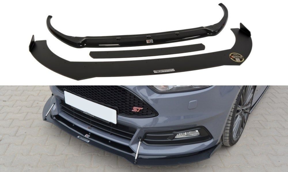 Maxton Design Racing-Frontlippe für Ford Focus MK3 ST Facelift schwarz unbearbeitet - The Performance Shop | Your #1 Source for Performance Parts