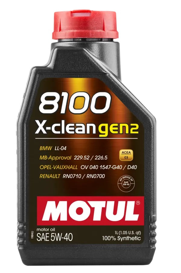 Motul 8100 X-Clean Gen2 Motoröl 5W40 (BMW, Mercedes, Opel, Renault) 1L