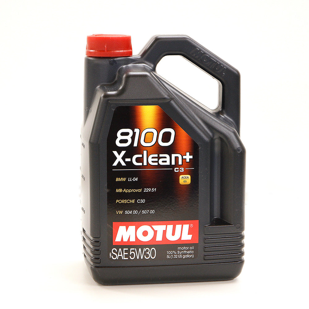 Motul X-Clean+ Motoröl – 5W30 8100 (BMW LL-04, Porsche C30, Mercedes 229.51, VW 504 507) 5L - The Performance Shop | Your #1 Source for Performance Parts