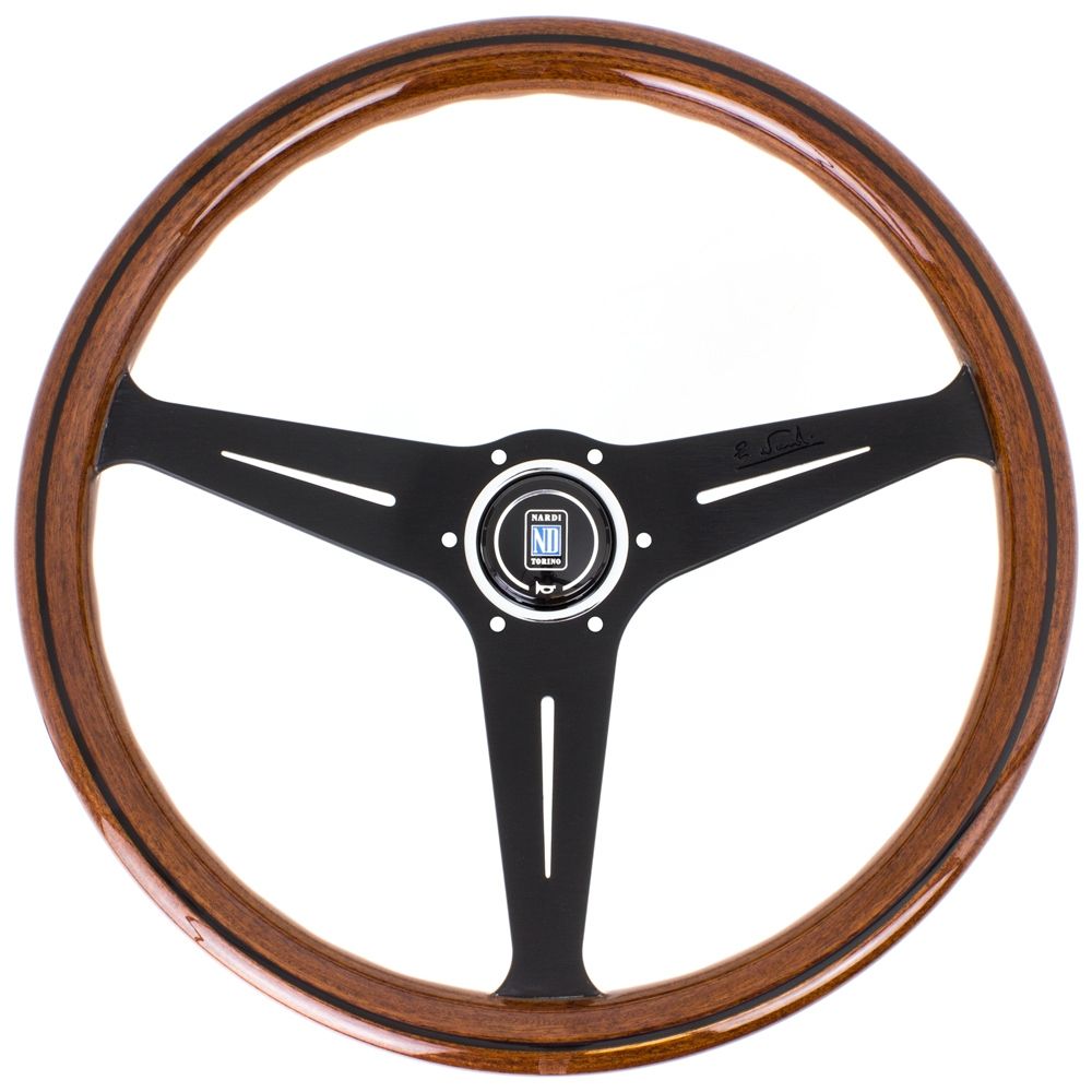 Nardi Classic ND39 Lenkrad, Holz, Schwarz Inlay, Schwarze Speichen, 30 mm Schüsselung - The Performance Shop | Your #1 Source for Performance Parts