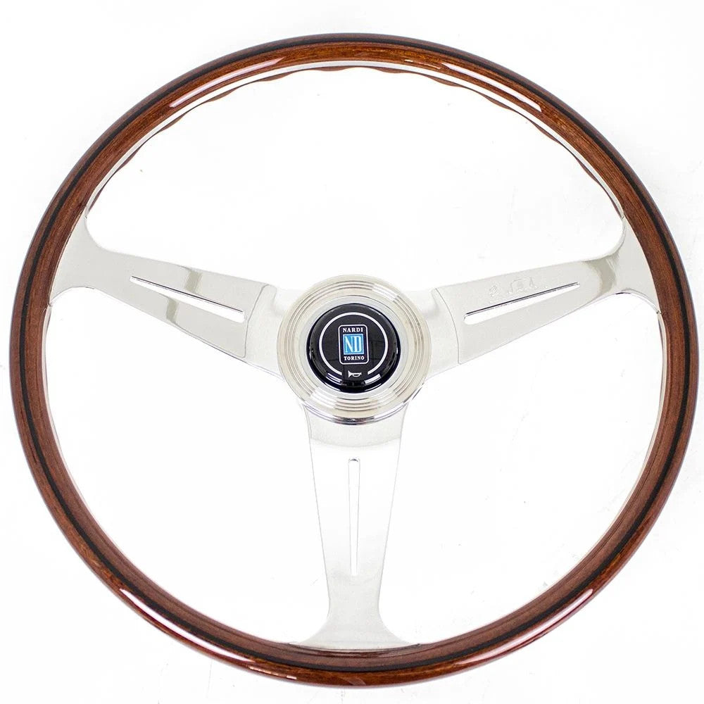 Nardi Classic ND39 Lenkrad, Holz, Schwarz Inlay, Chrome Speichen, 25 mm Schüsselung - The Performance Shop | Your #1 Source for Performance Parts