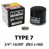 HKS Ölfilter Typ 7 | 3/4"-16 UNF (Nissan CA18, RB, VG30, Toyota 4A-G(Z)E, 1ZZ, 2ZZ...)