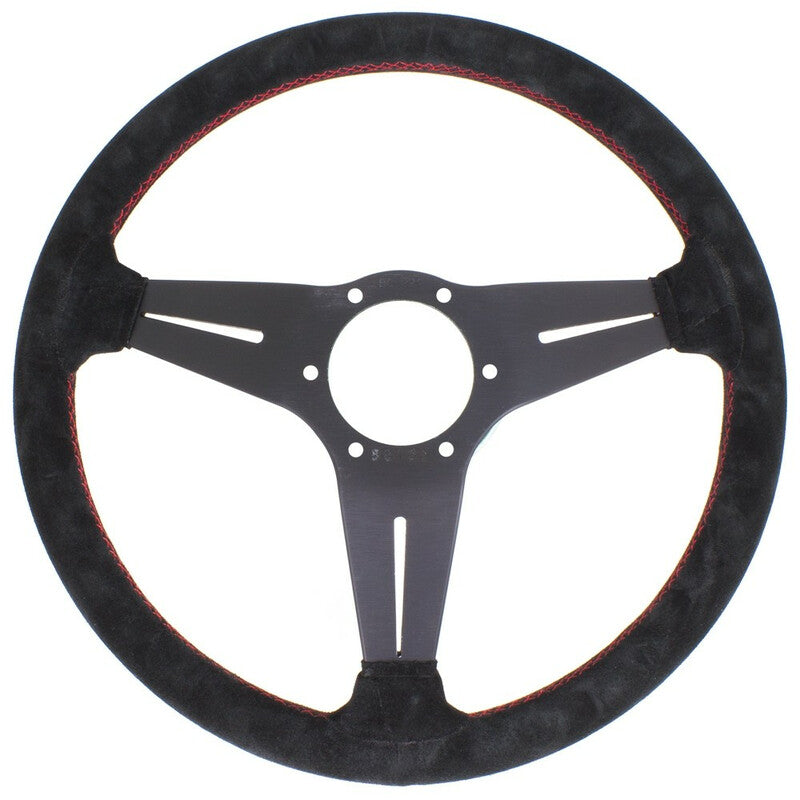 Nardi Deep Corn Lenkrad, Wildleder, Schwarze Speichen, Rote Nähte, 75 mm Schüsselung, Durchmesser 35 cm - The Performance Shop | Your #1 Source for Performance Parts