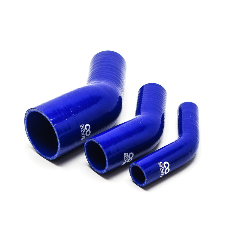 45°-Reduzierbogen – Ø16–13 mm, Länge 102 x 102 mm, dick. 4 mm, Blau